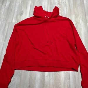 Womens Cropped Red Hoodie
